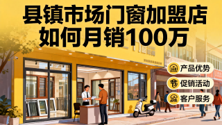 縣鎮市場門窗加盟店如何月銷100萬